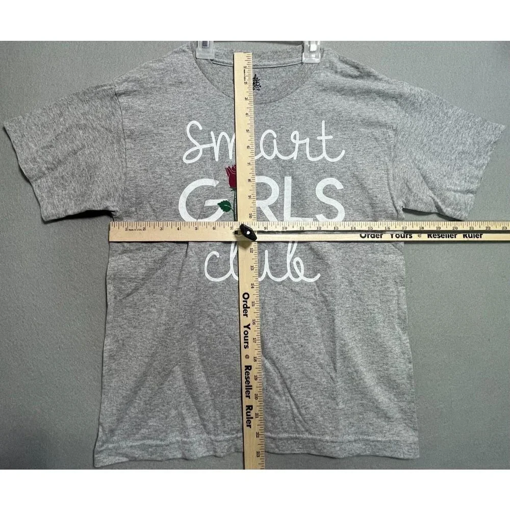 Women Smart Girl Club T-Shirt Tee Size Medium Short Sleeve Cotton White Shirt, M - Picture 2 of 5
